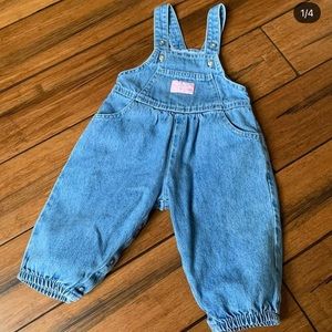 Light wash bubble Oshkosh overalls